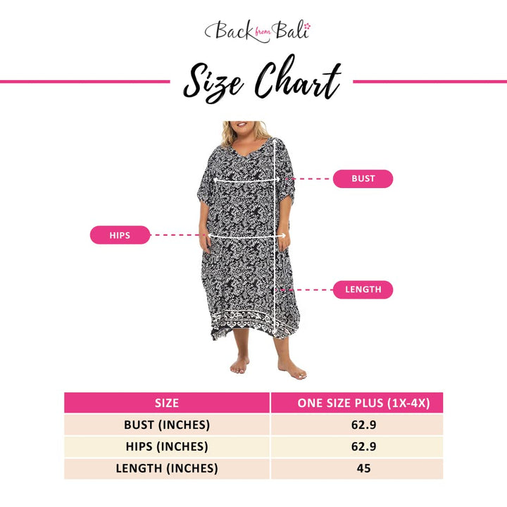 Plus Size Floral Maxi Flowy Tunic Cover Up