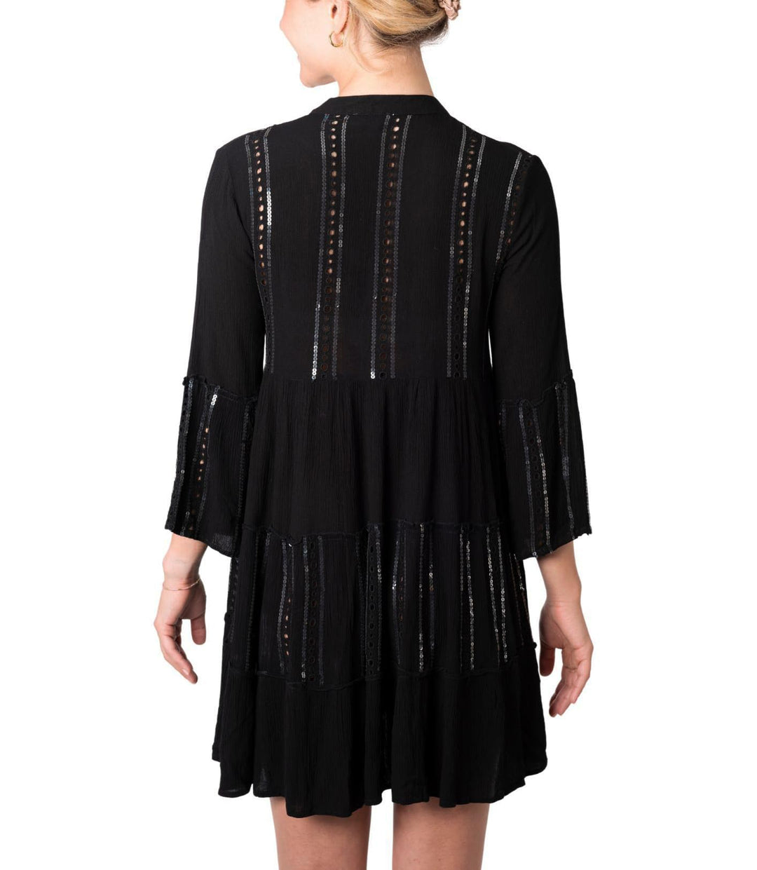 Short Babydoll Embroidered Tunic Dress