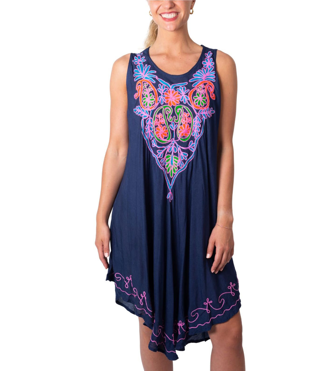 Boho Sleeveless Print Sundress Cover Up