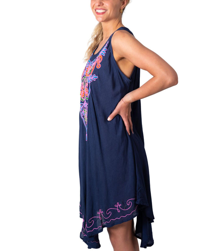 Boho Sleeveless Print Sundress Cover Up