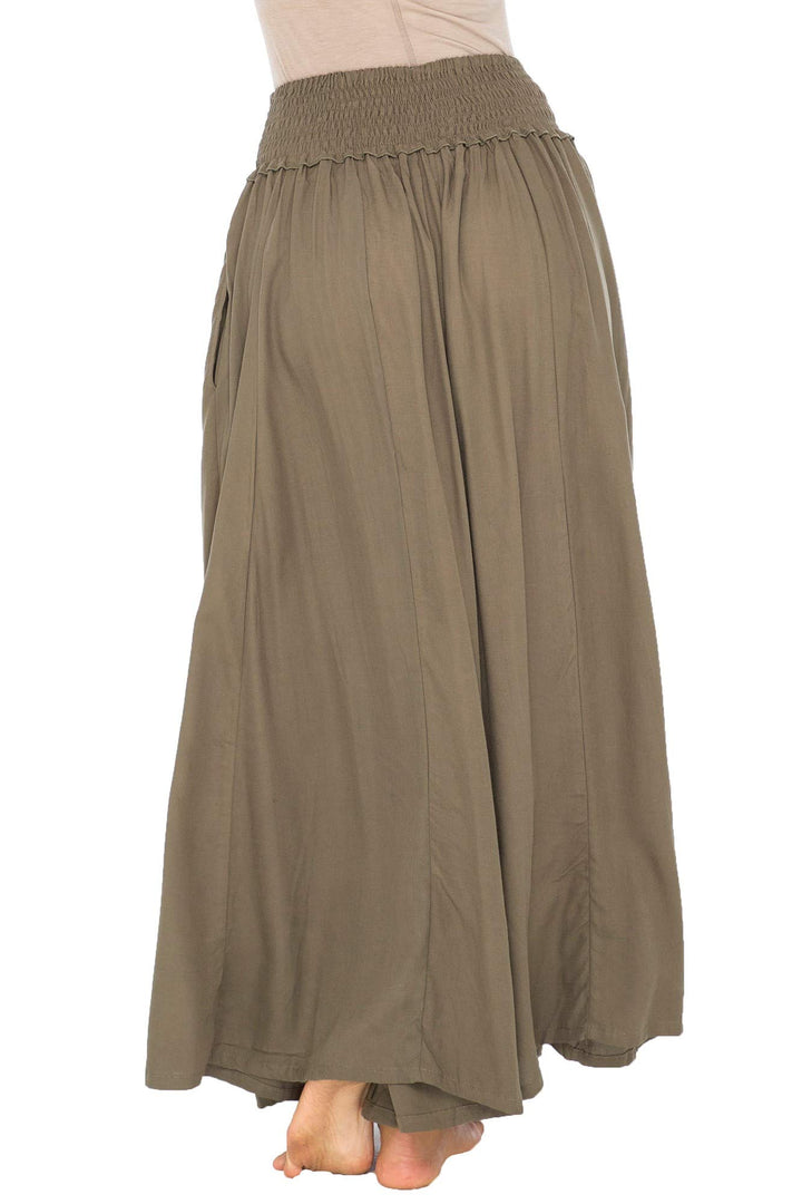 Boho Wide Leg Smocked Waist Palazzo Pants