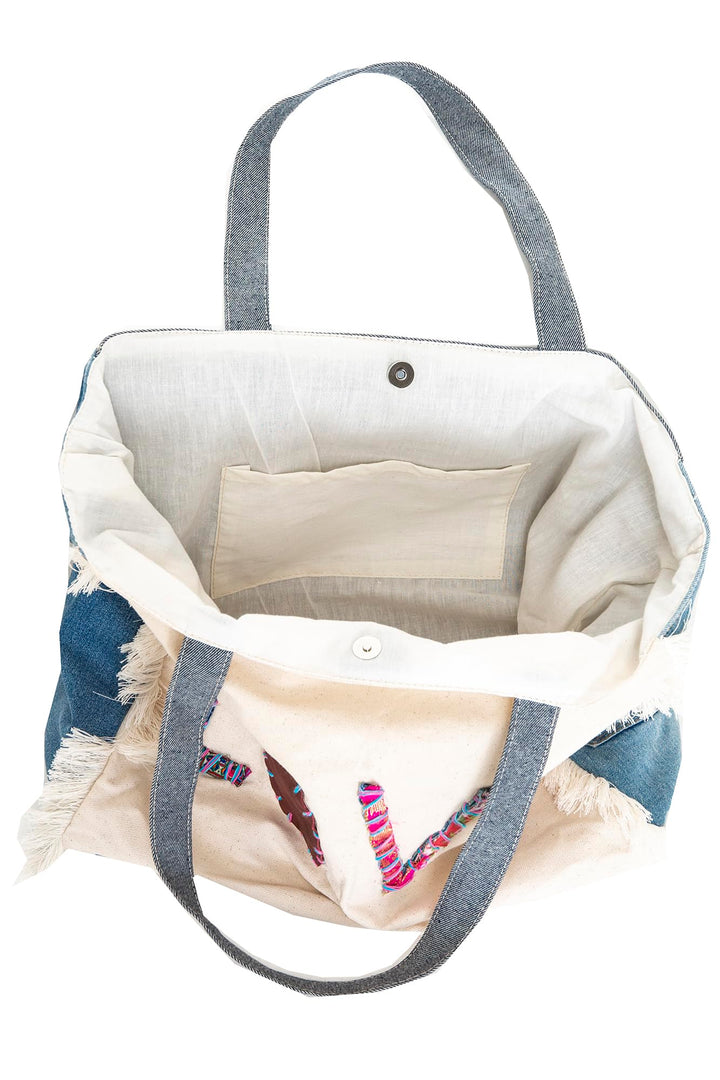 Lightweight Shoulder Denim Tote Bag