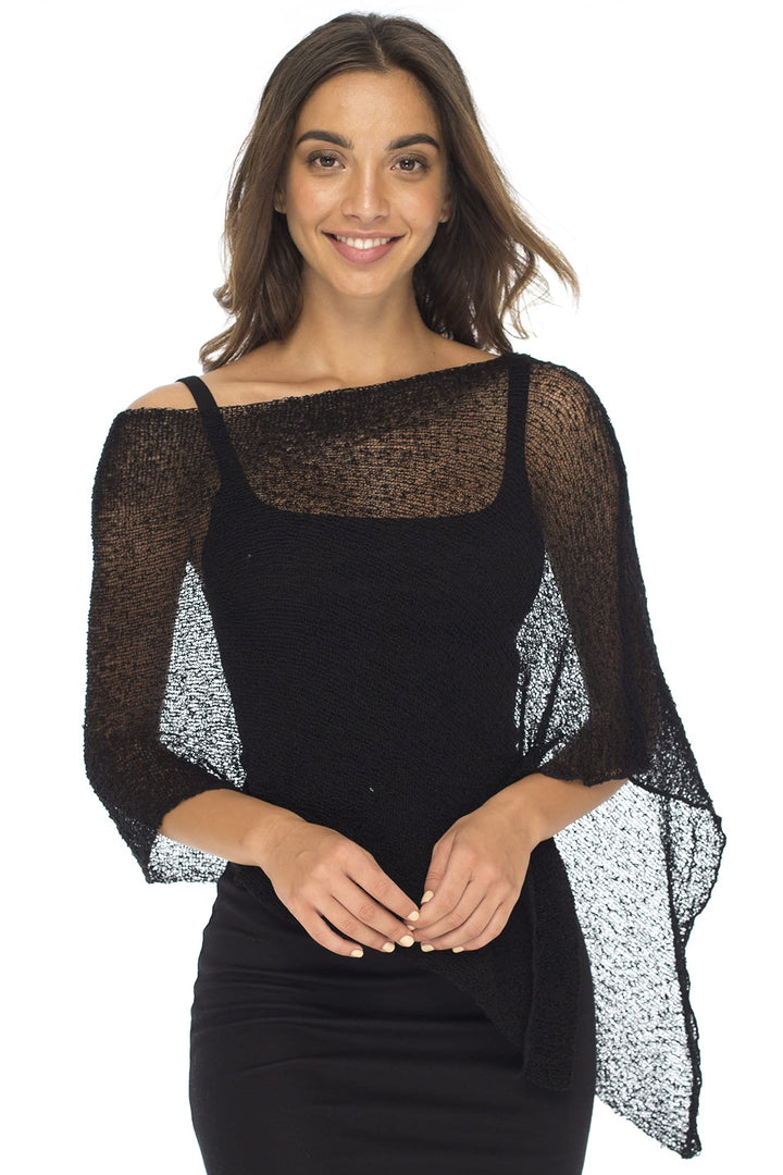 Sheer Poncho Bolero Pullover Shrug