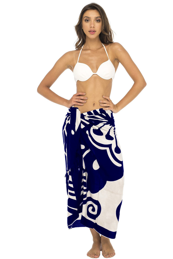 Butterfly Print Sarong Wrap & Coconut Clip