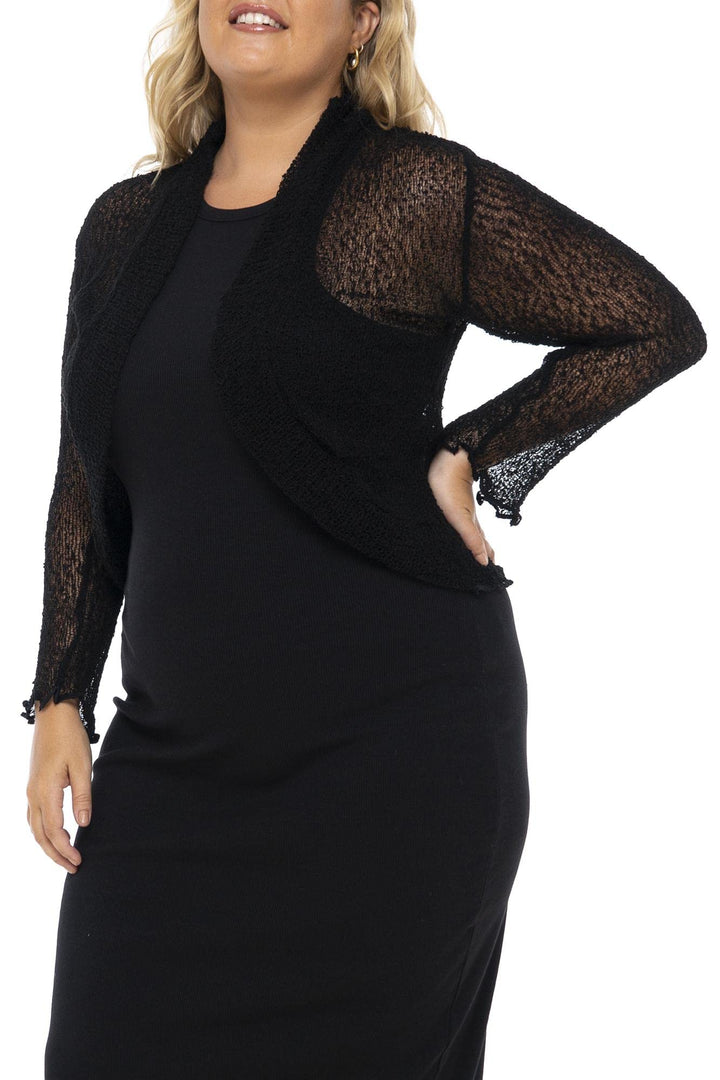 Plus Size Sheer Cropped Bolero Shrug