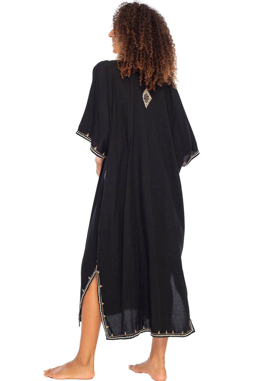 Maxi Embroidered Beach Dress Cover Up
