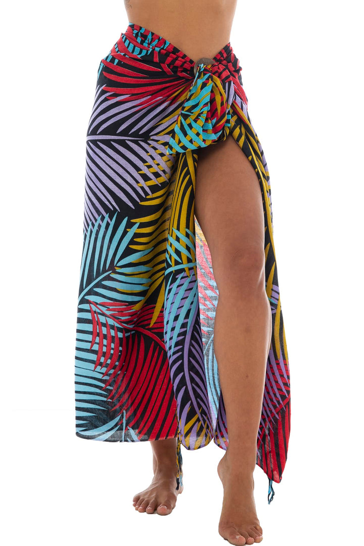 Print Sarong Cover Up Wrap Skirt