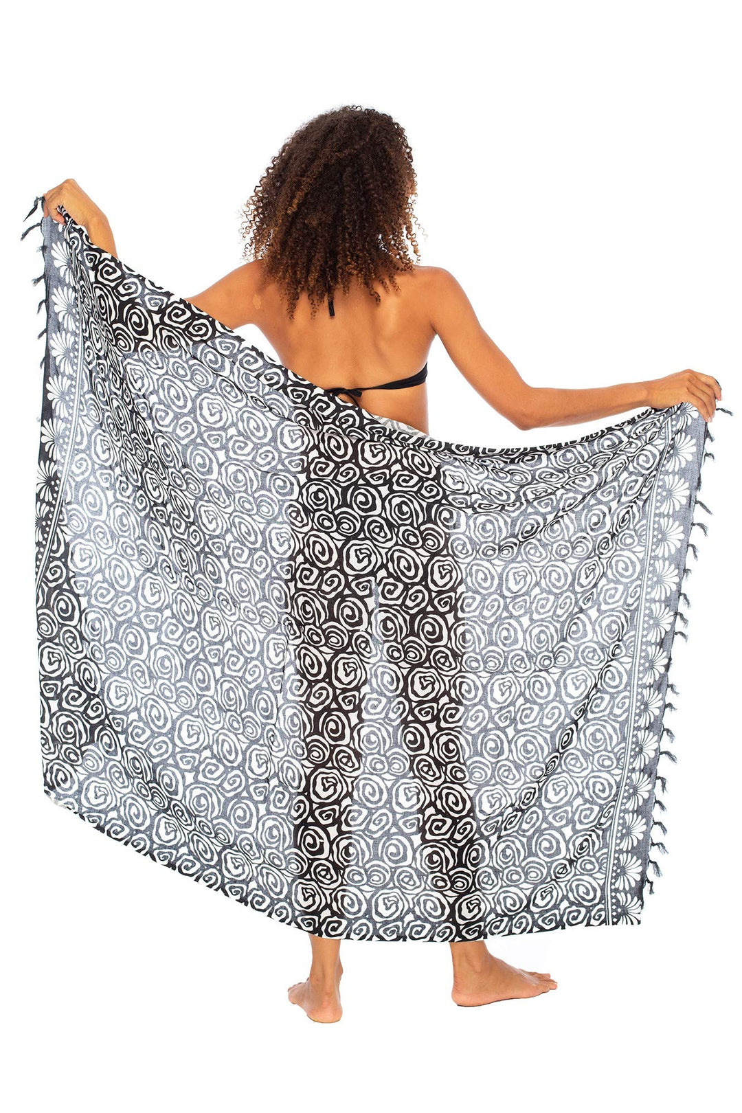 Print Sarong Cover Up Wrap Skirt