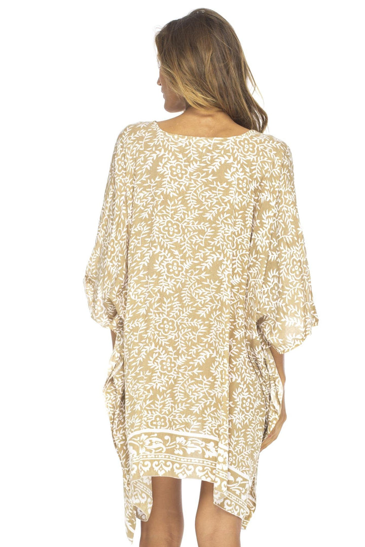 Short Floral Poncho Cover Up Dress