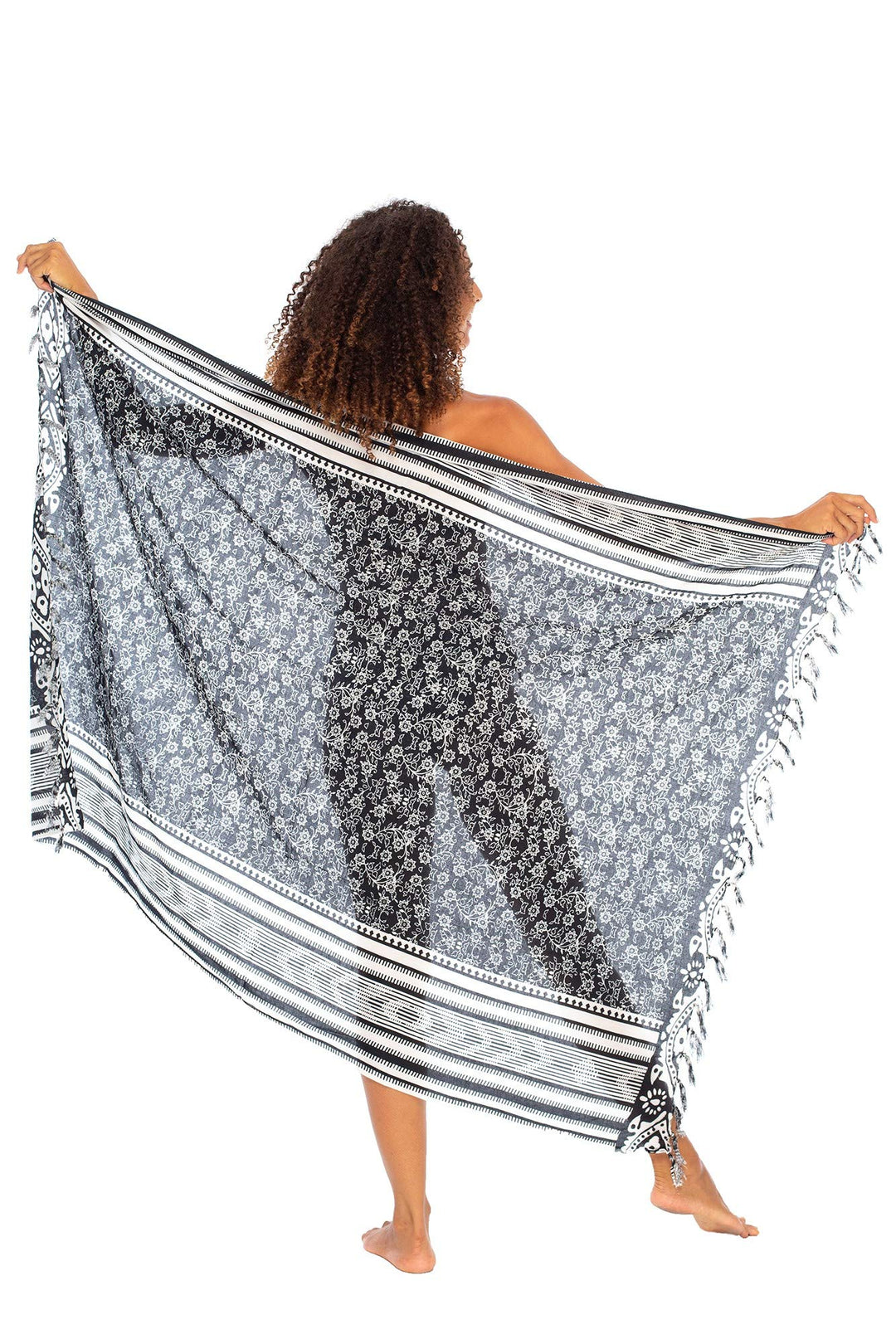 Print Sarong Cover Up Wrap Skirt