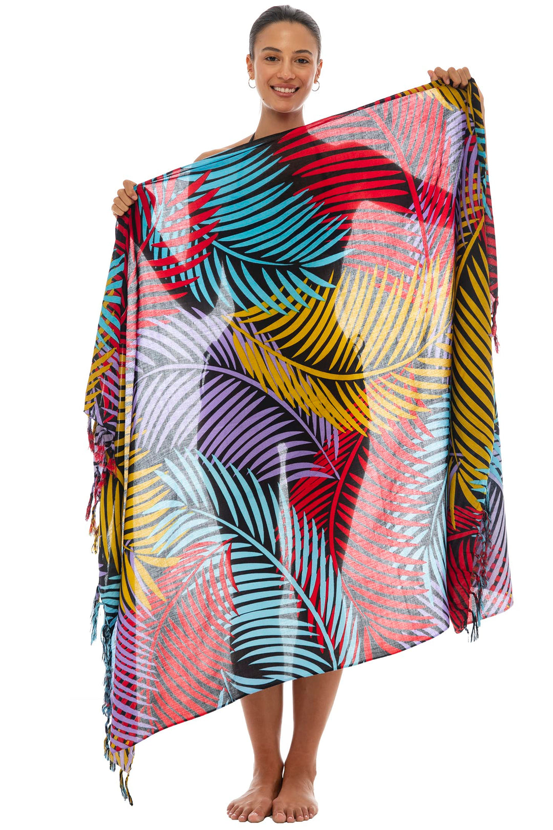 Print Sarong Cover Up Wrap Skirt