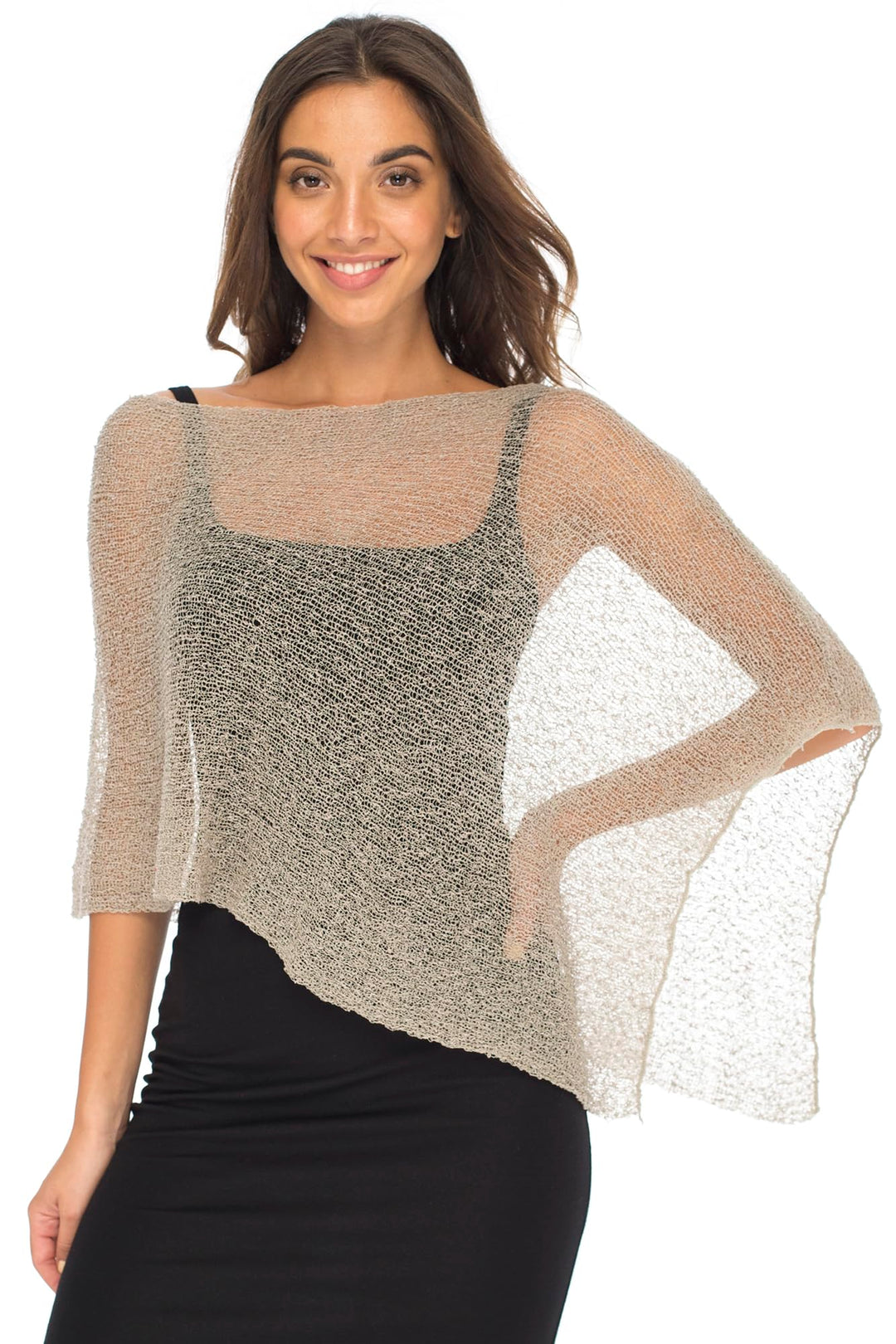 Sheer Poncho Bolero Pullover Shrug