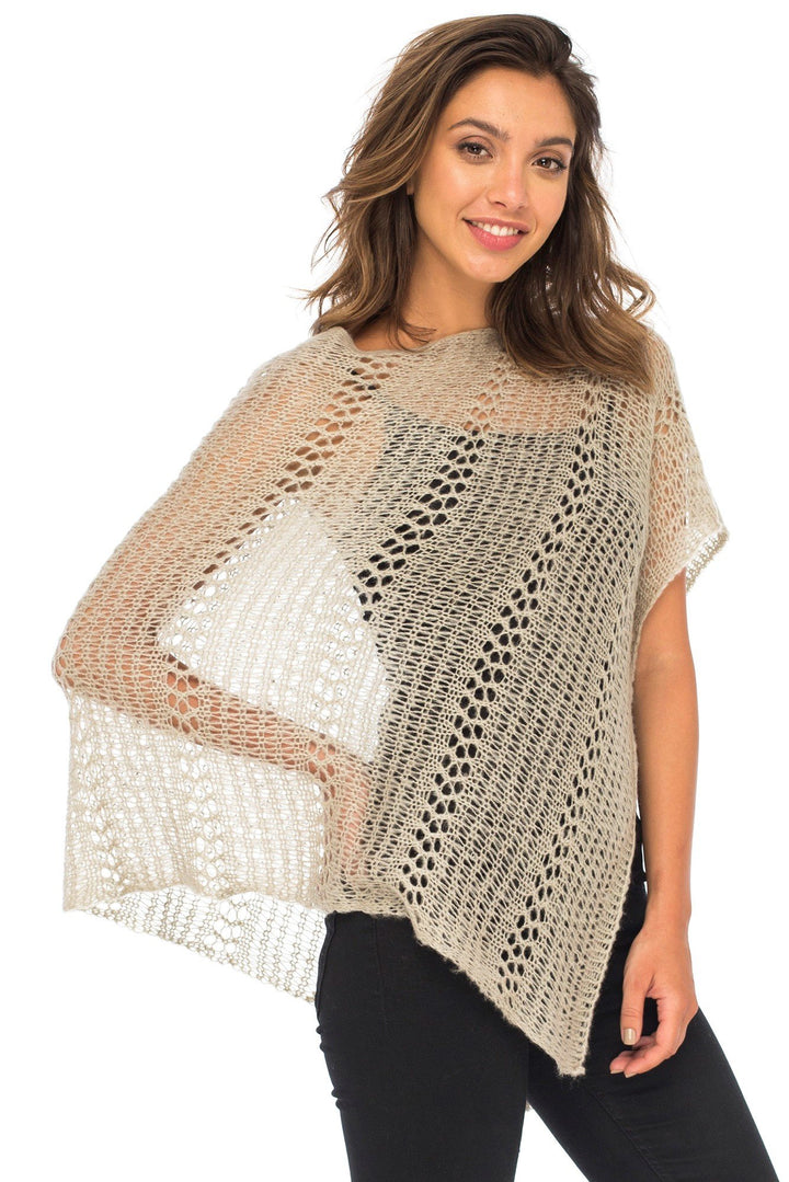 Back From Bali Womens Shrug Poncho, Lightweight Shrug Pullover Sweater Soft