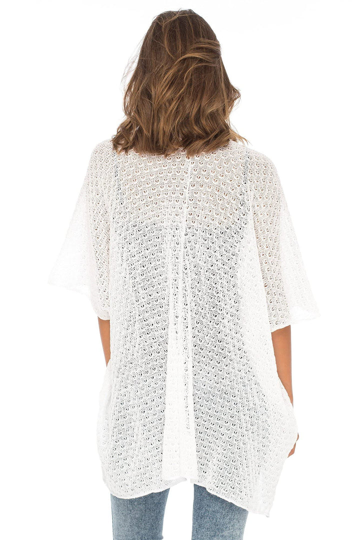 Cotton Open Front Short Sleeve Sweater