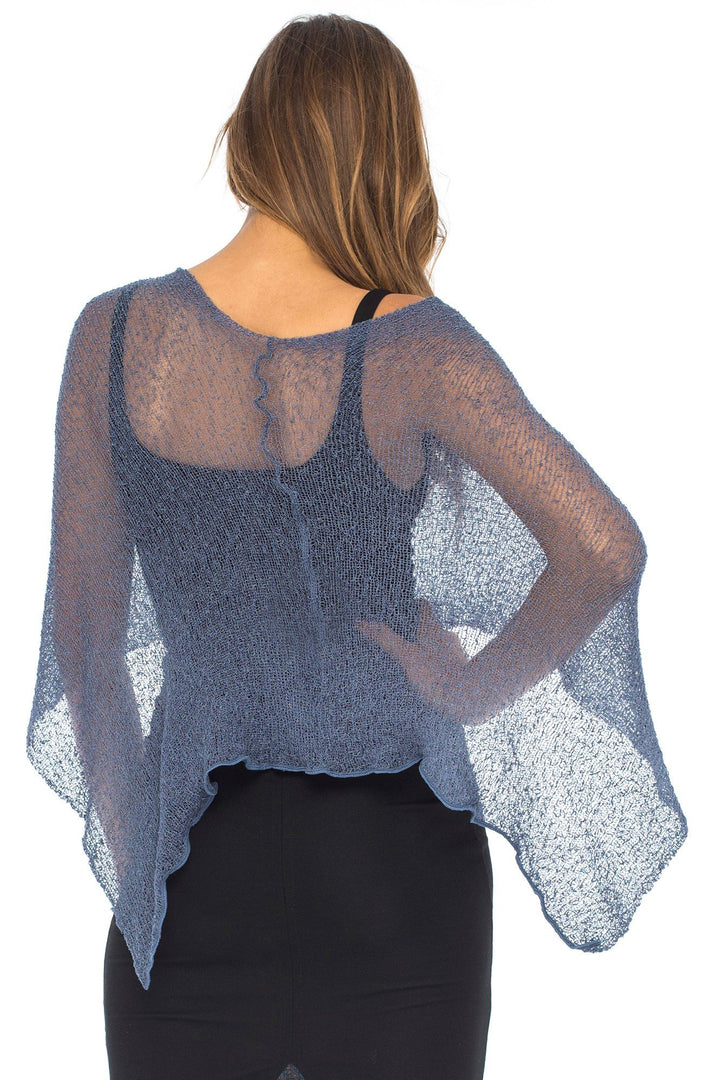 Sheer Poncho Bolero Pullover Shrug