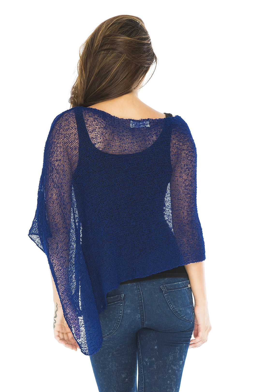 Sheer Poncho Bolero Pullover Shrug