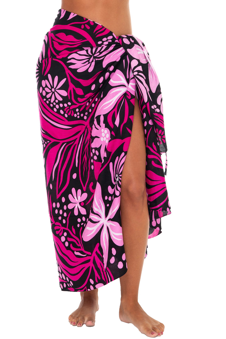 Print Sarong Cover Up Wrap Skirt