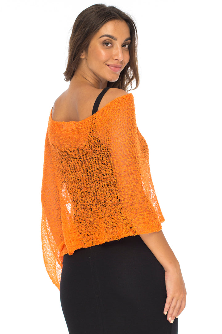 Sheer Poncho Bolero Pullover Shrug