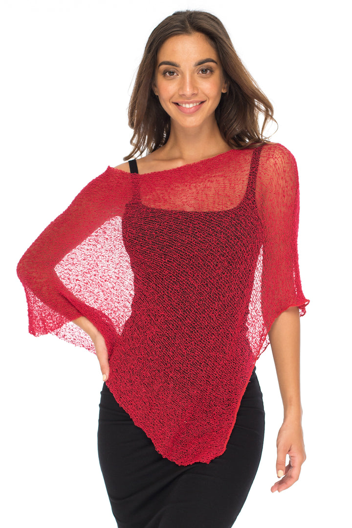 Sheer Poncho Bolero Pullover Shrug