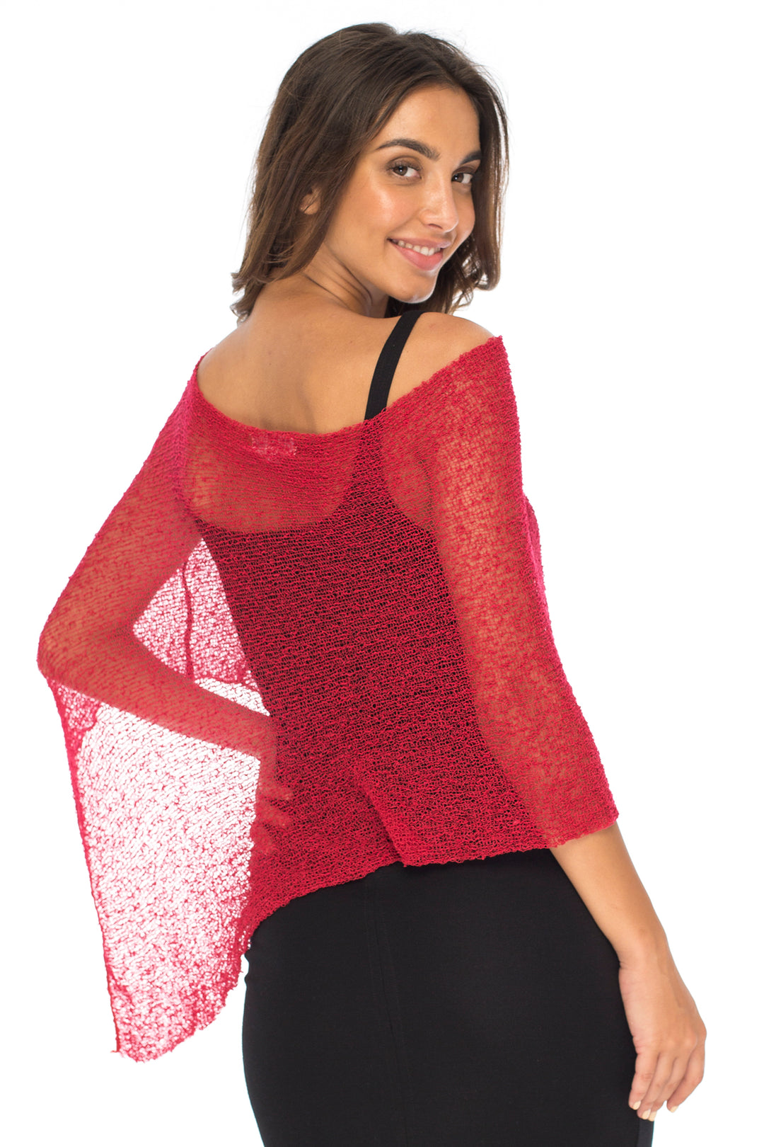 Sheer Poncho Bolero Pullover Shrug