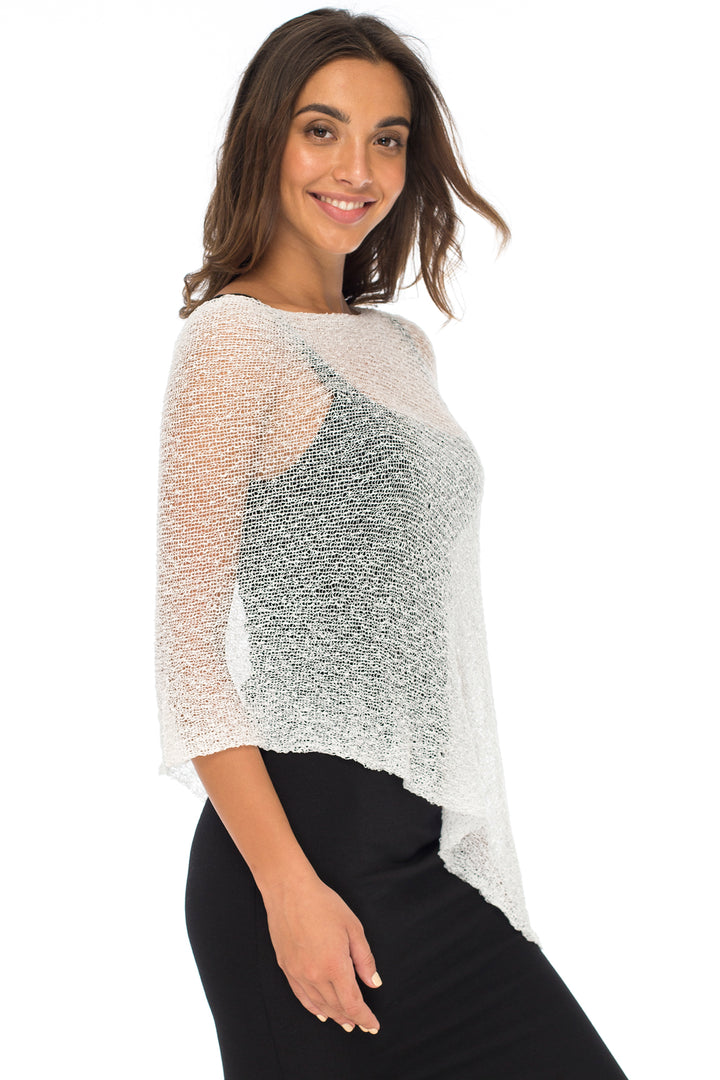 Sheer Poncho Bolero Pullover Shrug