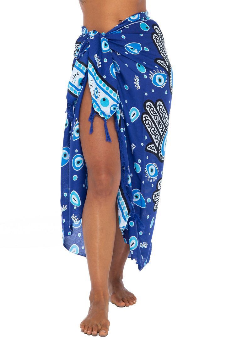 Greek Evil Third Eye Sarong Cover Up Wrap