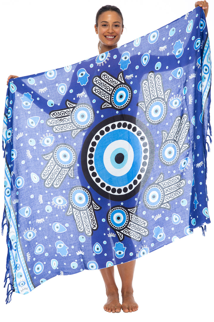 Greek Evil Third Eye Sarong Cover Up Wrap