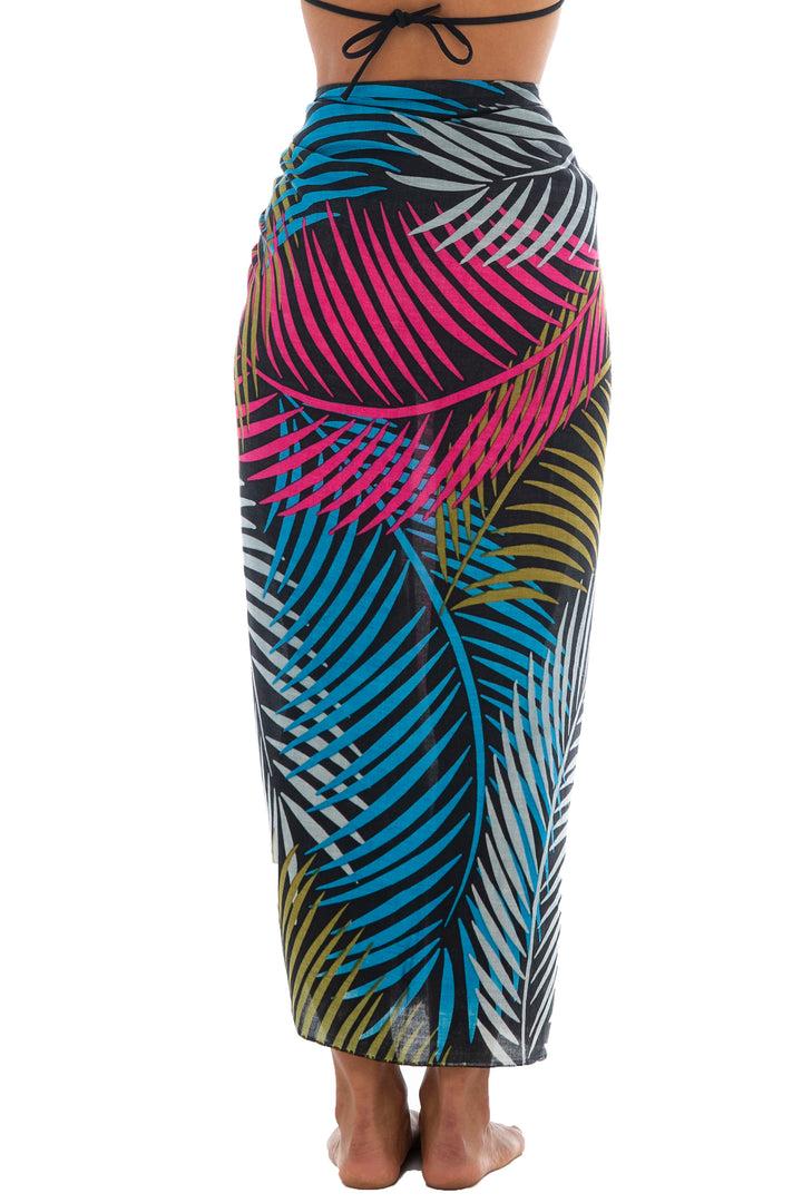 Print Sarong Cover Up Wrap Skirt