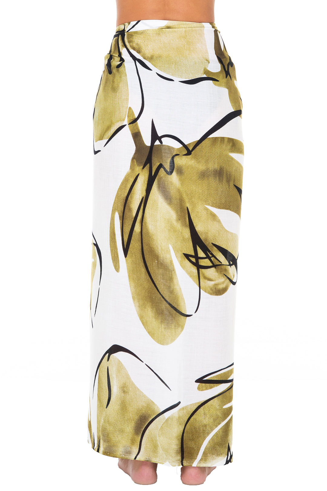 Print Sarong Cover Up Wrap Skirt