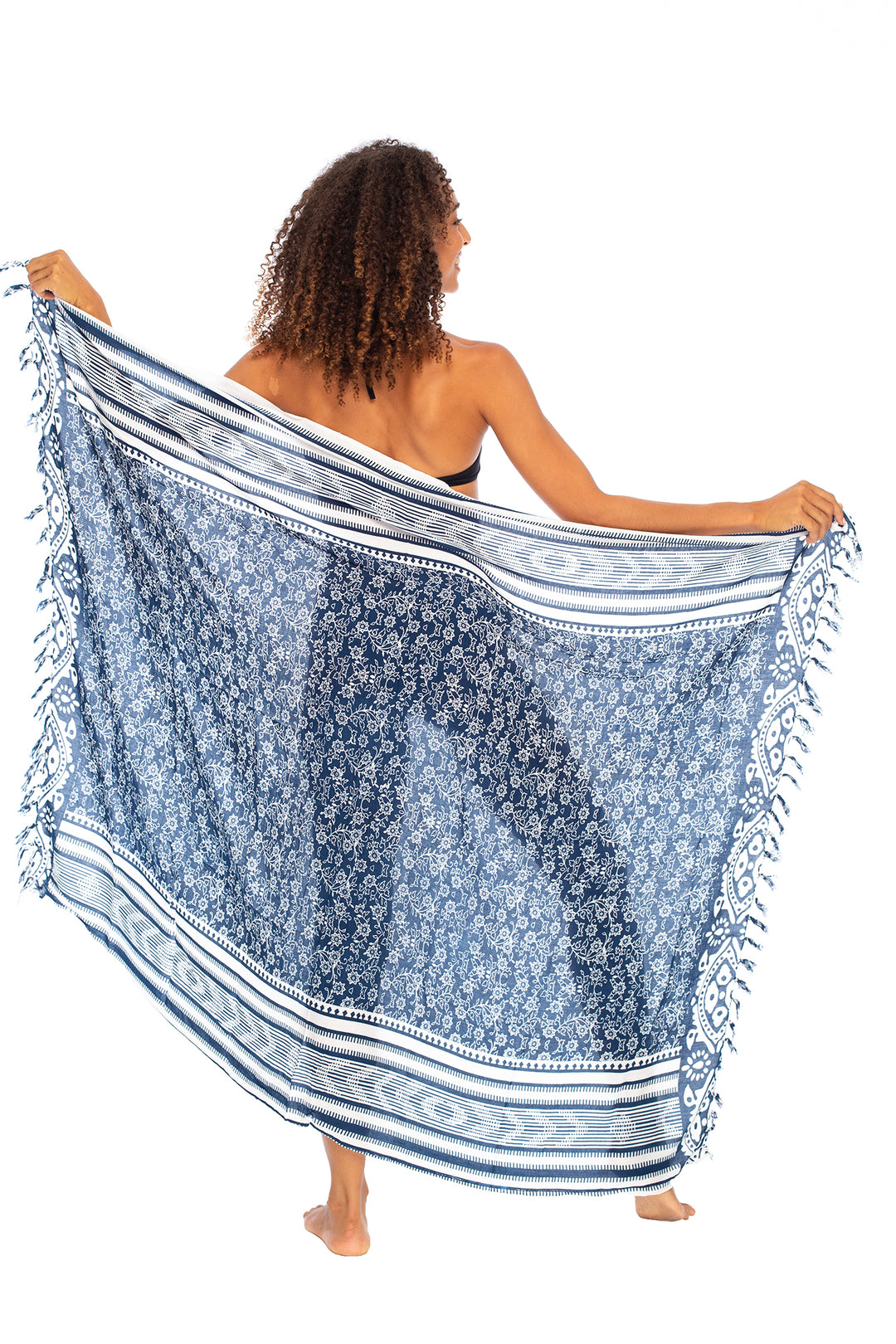 Print Sarong Cover Up Wrap Skirt