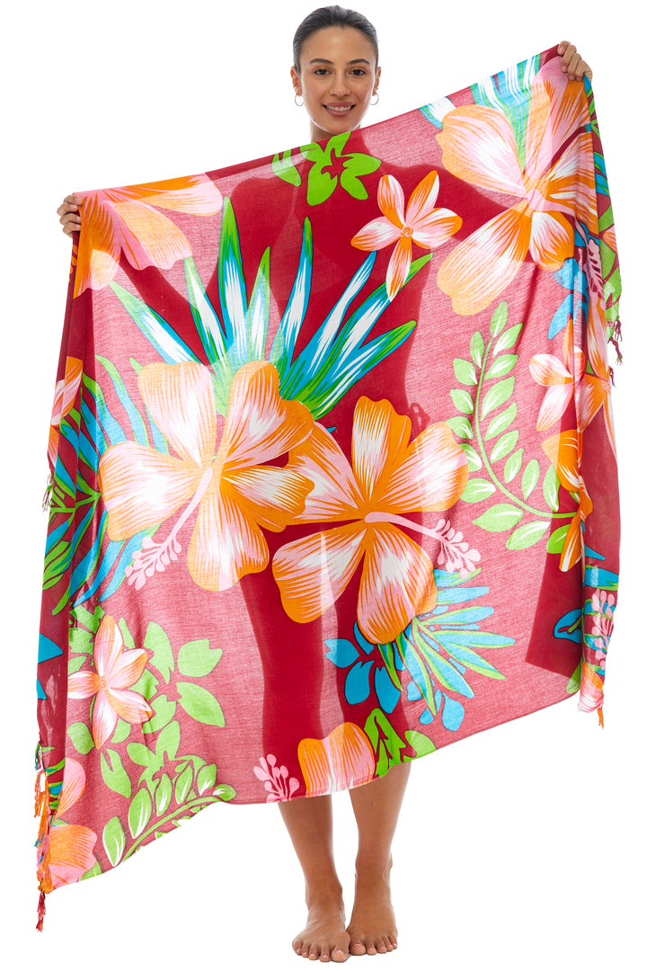 Print Sarong Cover Up Wrap Skirt