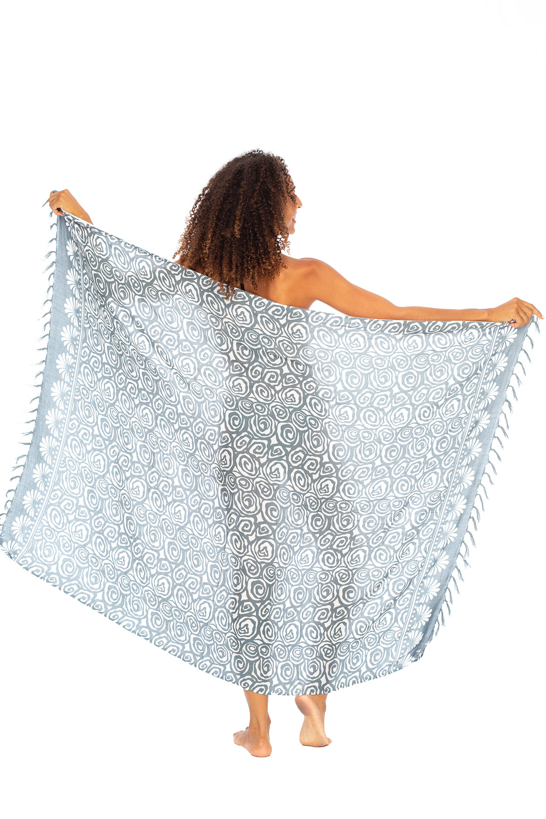 Print Sarong Cover Up Wrap Skirt