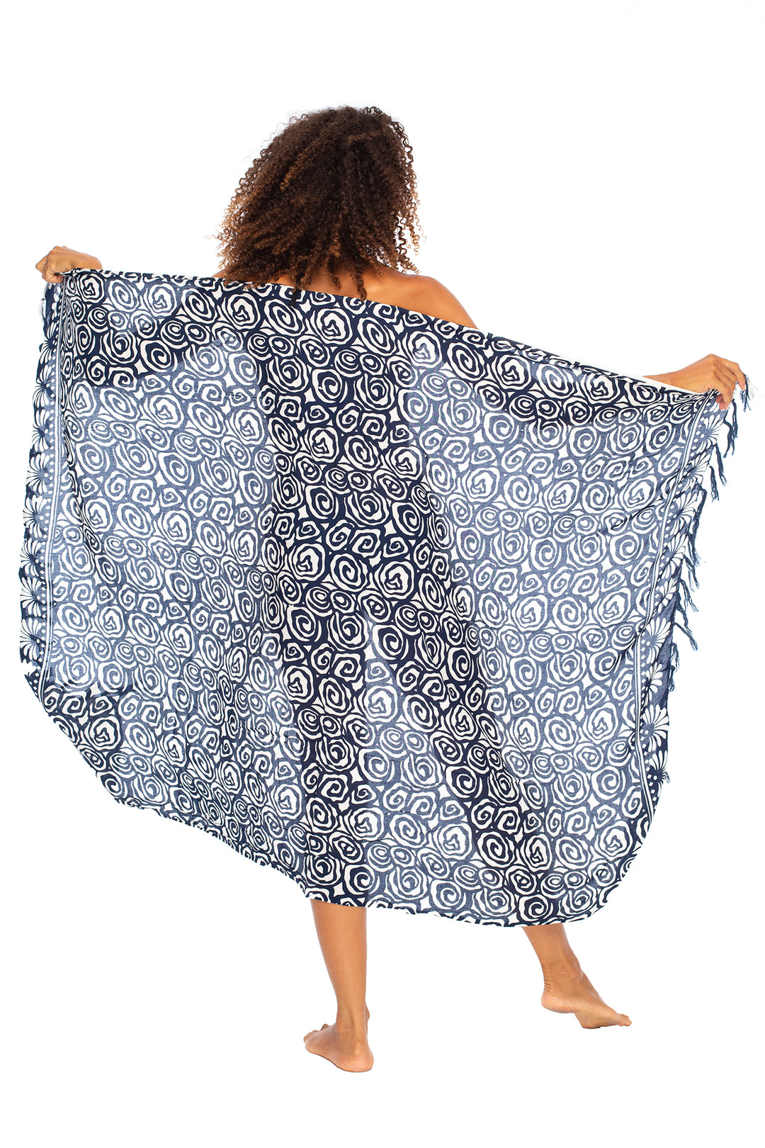 Print Sarong Cover Up Wrap Skirt