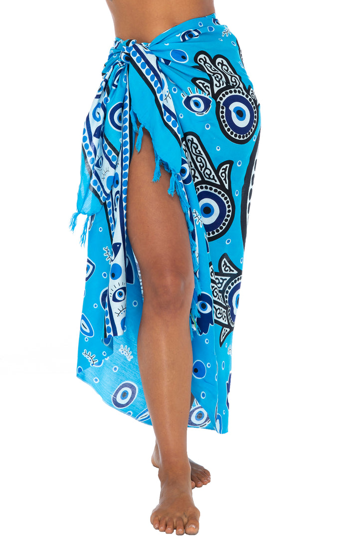 Greek Evil Third Eye Sarong Cover Up Wrap