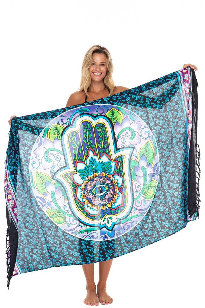 Greek Evil Third Eye Sarong Cover Up Wrap