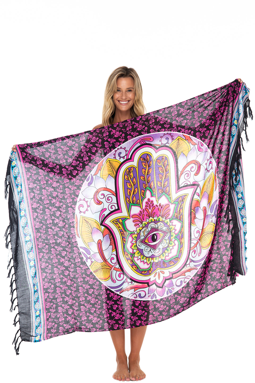 Greek Evil Third Eye Sarong Cover Up Wrap