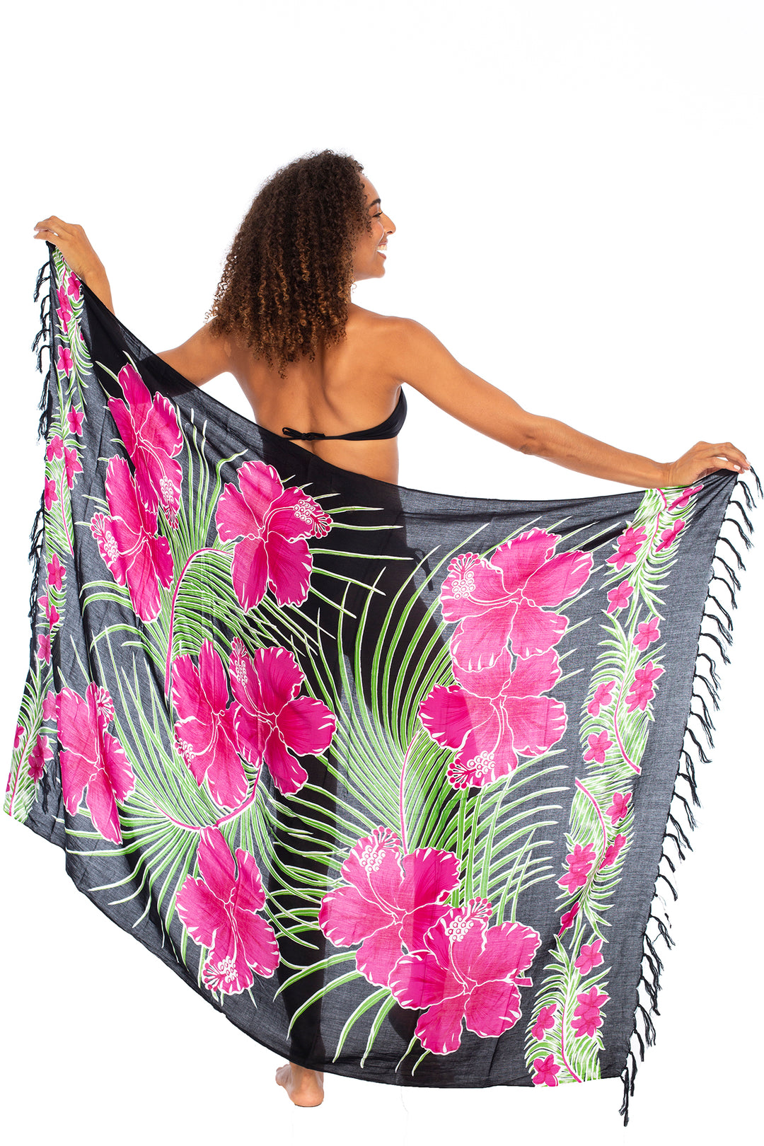 Print Sarong Cover Up Wrap Skirt