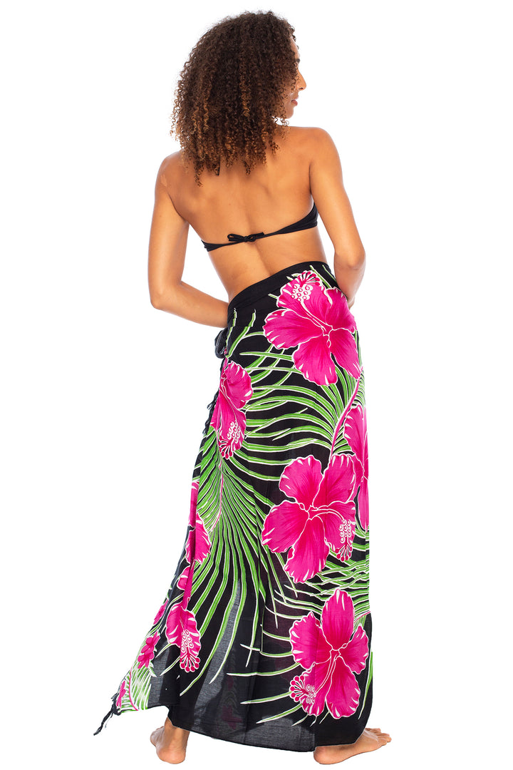 Print Sarong Cover Up Wrap Skirt