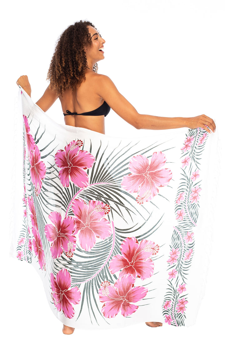 Print Sarong Cover Up Wrap Skirt