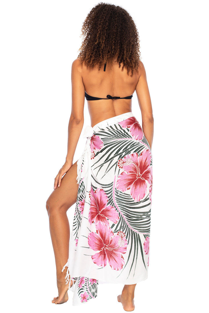 Print Sarong Cover Up Wrap Skirt