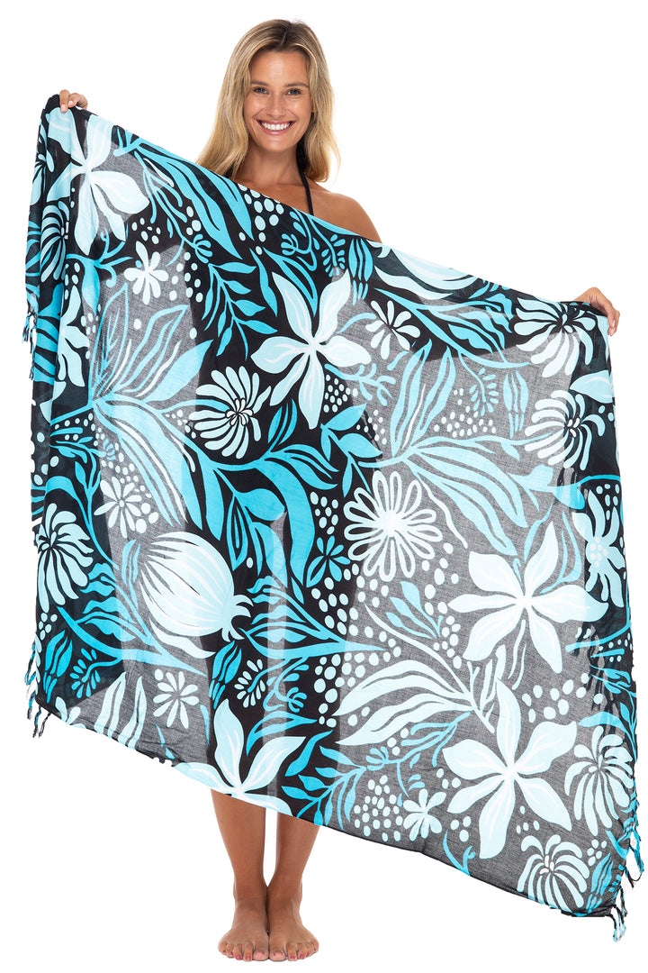 Print Sarong Cover Up Wrap Skirt