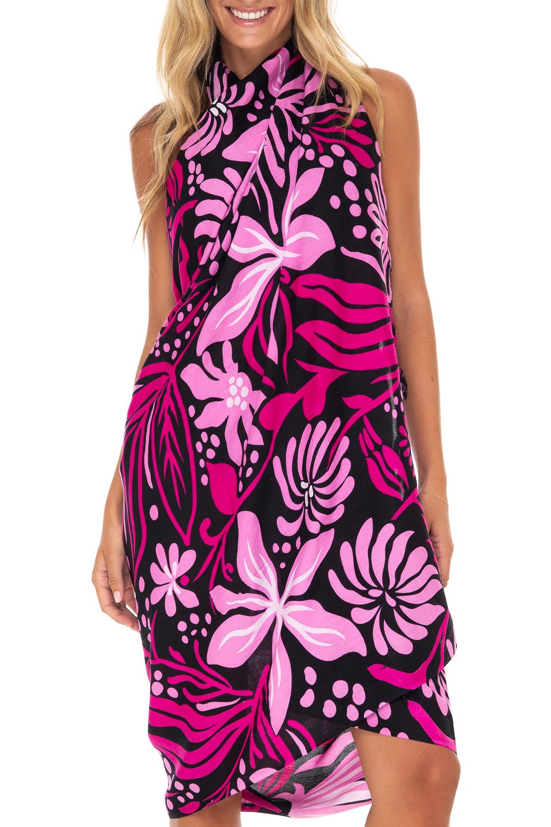 Print Sarong Cover Up Wrap Skirt