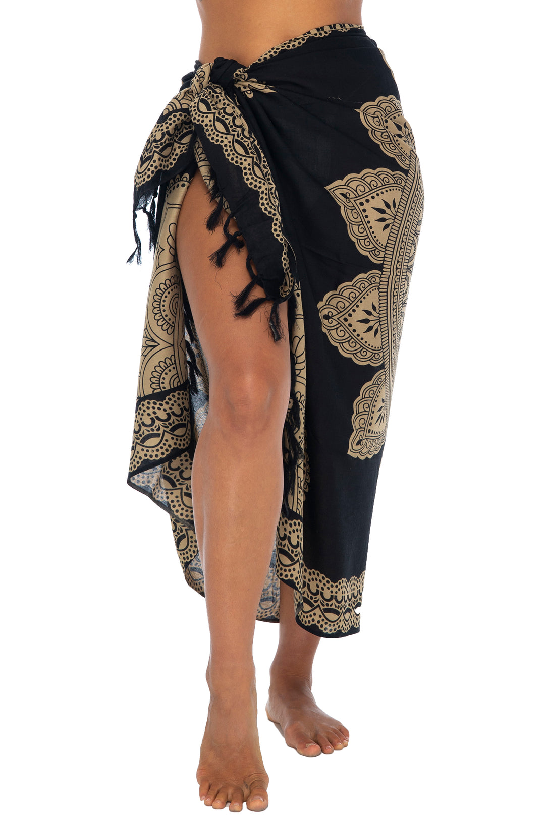 Print Sarong Cover Up Wrap Skirt