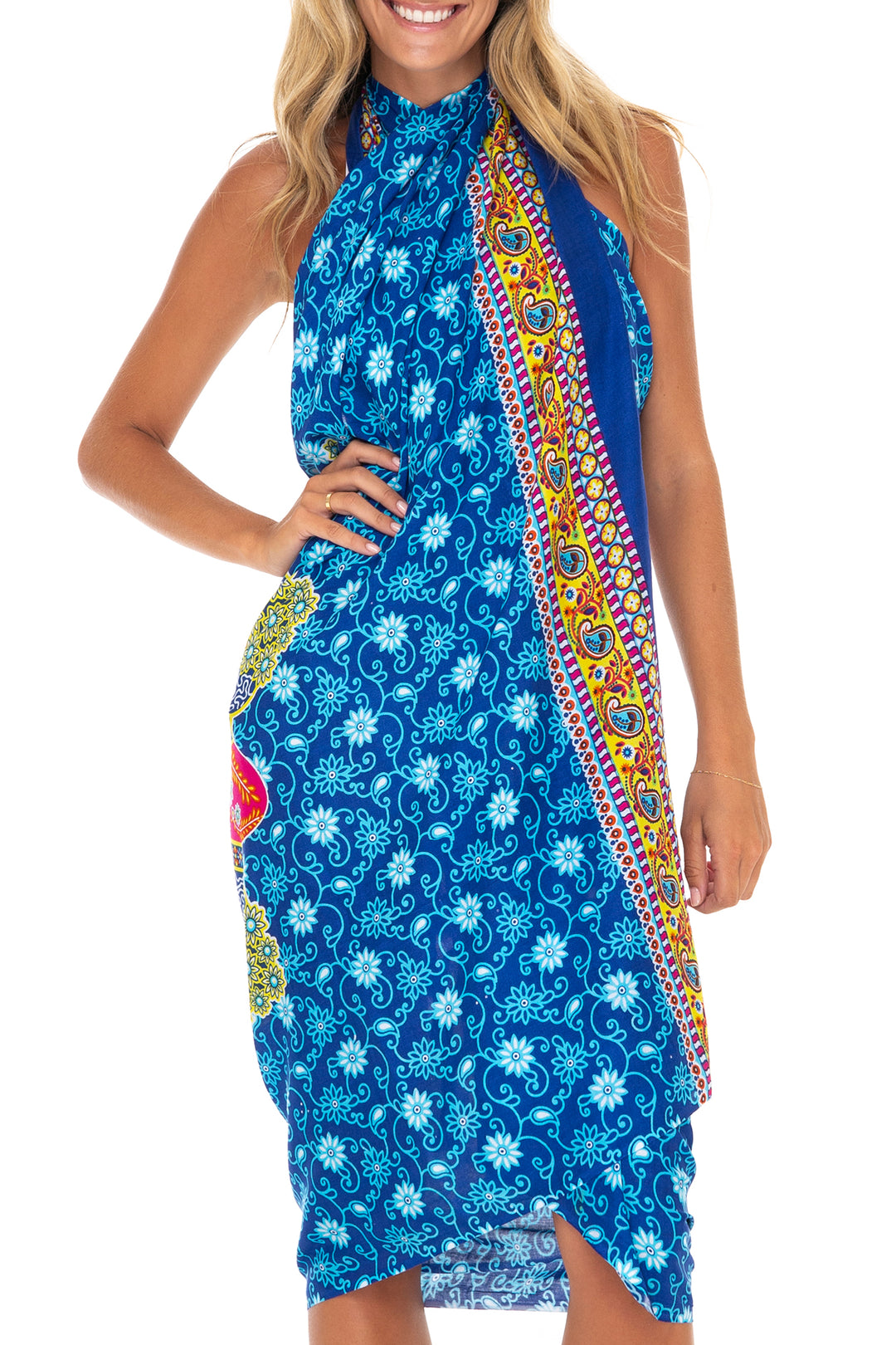 Print Sarong Cover Up Wrap Skirt