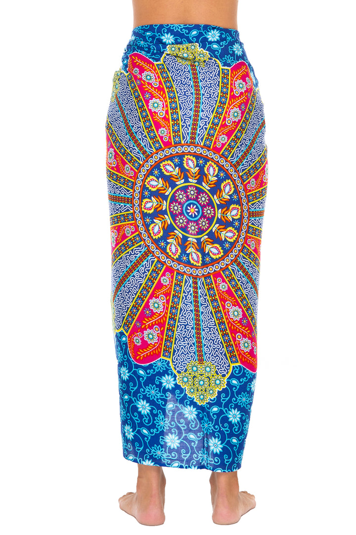 Print Sarong Cover Up Wrap Skirt