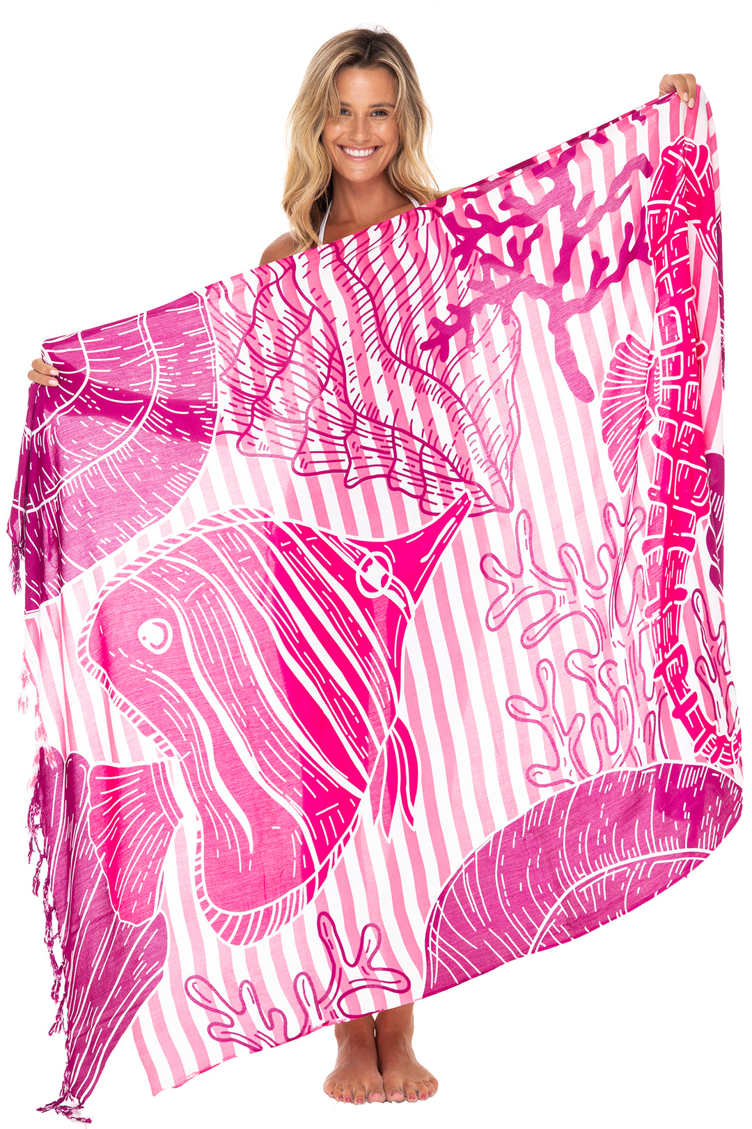 Print Sarong Cover Up Wrap Skirt