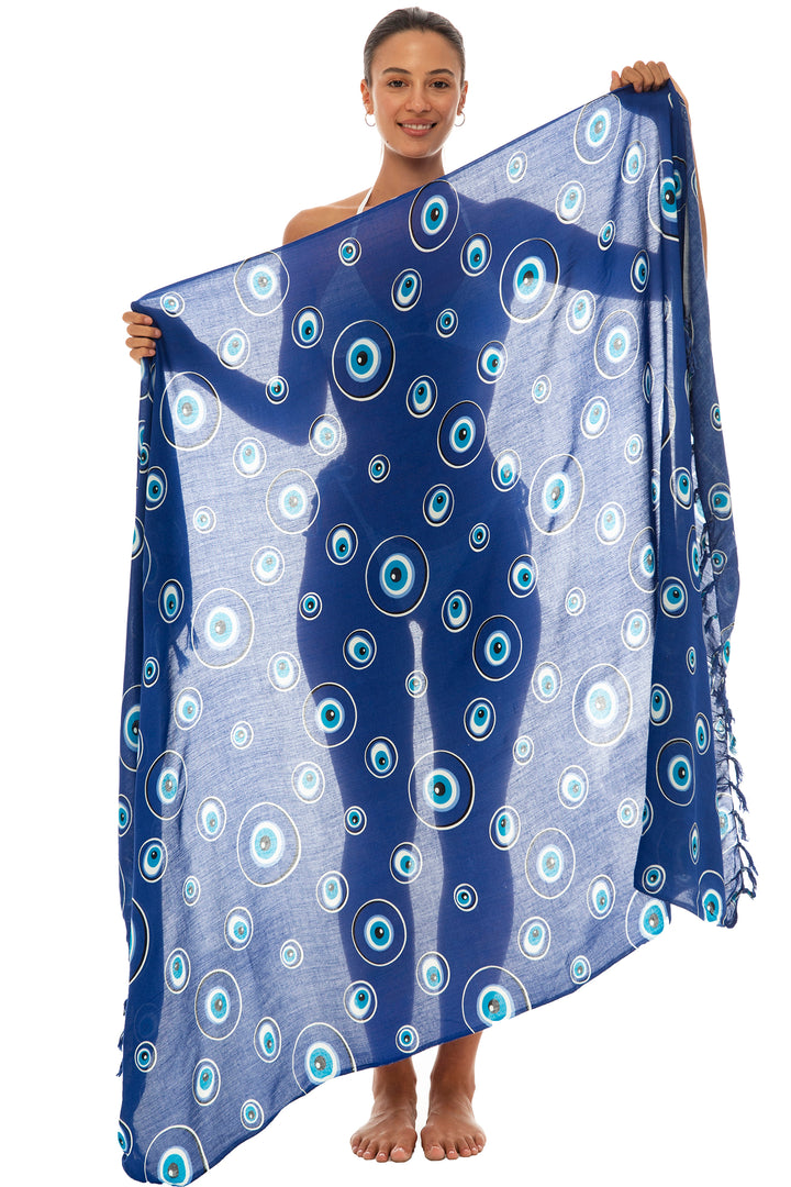 Greek Evil Third Eye Sarong Cover Up Wrap