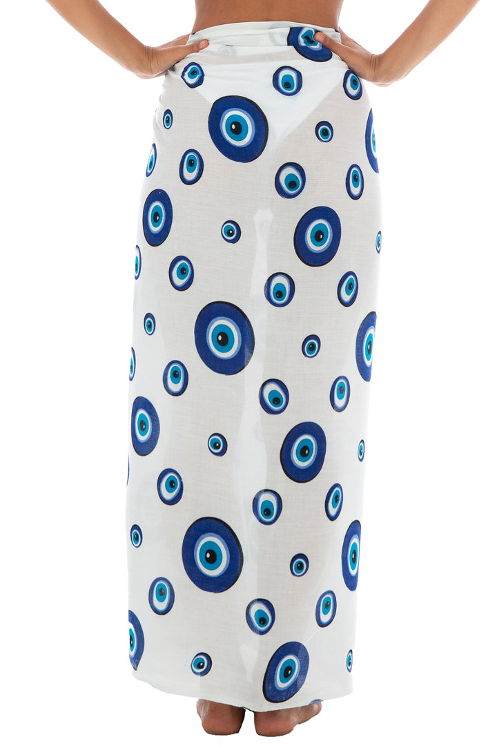 Greek Evil Third Eye Sarong Cover Up Wrap