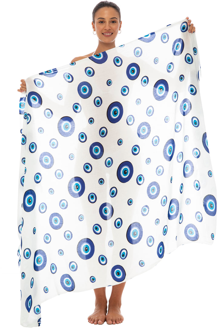 Greek Evil Third Eye Sarong Cover Up Wrap