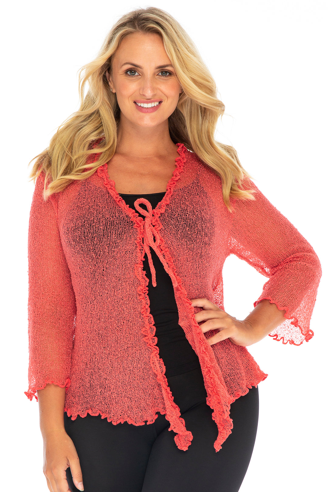 Plus Size Ruffle Bolero Cardigan Shrug